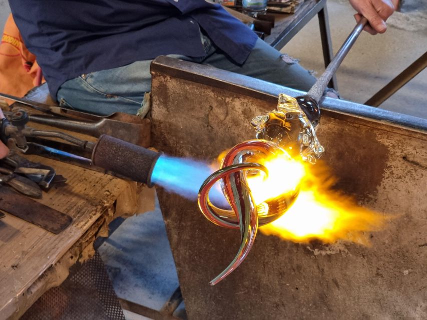 Glass Blowing Show Visit Murano Glass Factory & Showroom OMG - The furnace demo: solid glass sculpture meets true glassblowing
