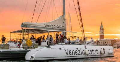 Venice: Catamaran Sunset Jazz Cruise with Aperitivo - What you actually see: San Marco Bay, Giudecca Canal, and toward Lido