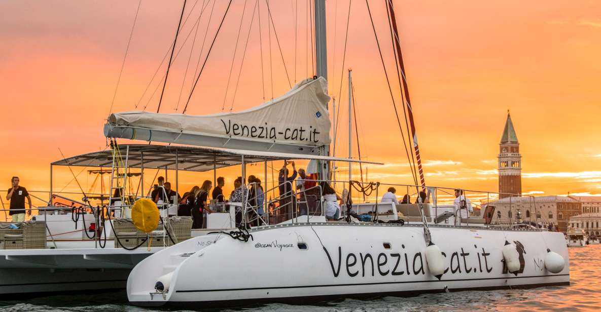 Venice: Catamaran Sunset Jazz Cruise with Aperitivo - What you actually see: San Marco Bay, Giudecca Canal, and toward Lido