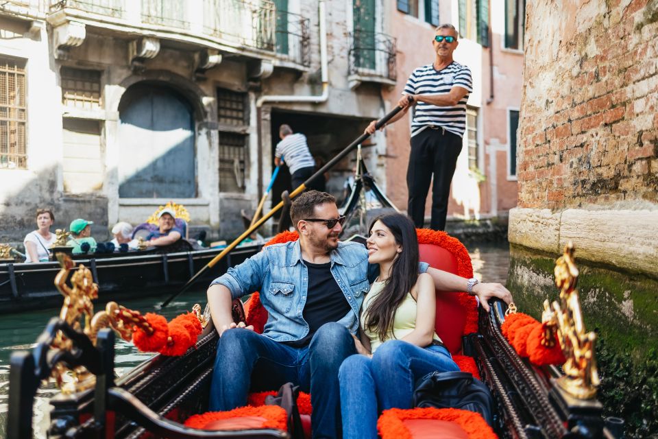 Venice: Grand Canal Gondola Ride with App Commentary - Punta della Dogana and the doorway toward St. Mark’s Basin