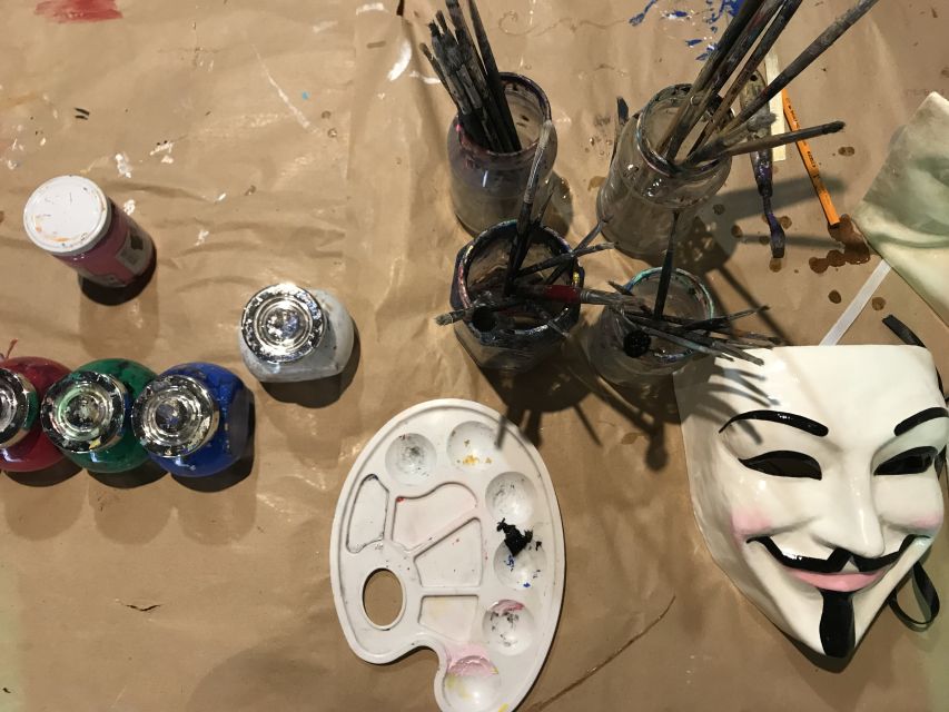 Venice: Paint your own Venetian Mask Workshop - The Fun Part: Feathers, Ribbons, Sequins, and Metallic Finishing